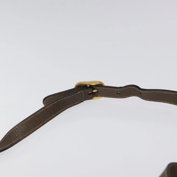 GUCCI GG Supreme Web Sherry Line Bag PVC Leather Beige Gold 14 02 005 Auth sw526 - Picture 9 of 16